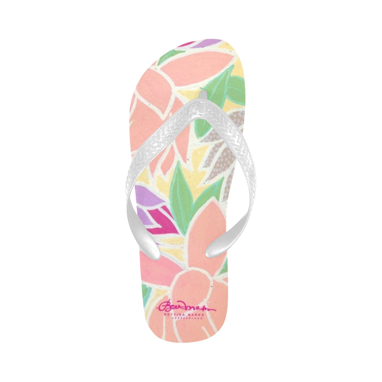Pastel Tulips & Peonies Flip Flops for Men/Women