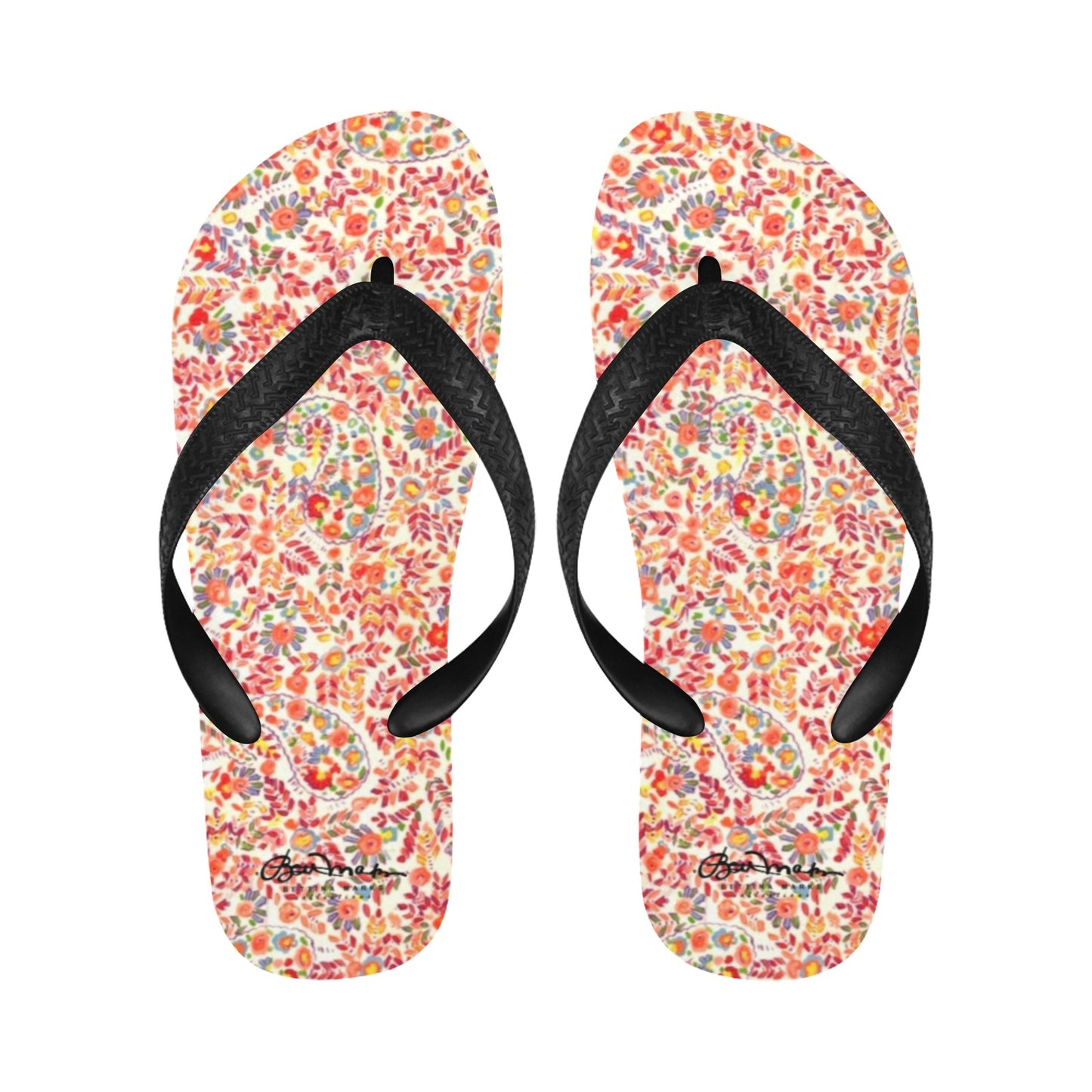 Retro Paisley Flip Flops for Men/Women