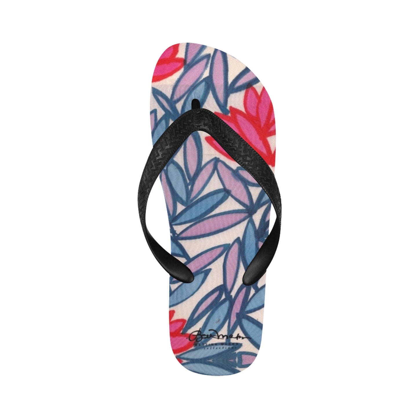 Pink Lotus Flowers Flip Flops for Men/Women
