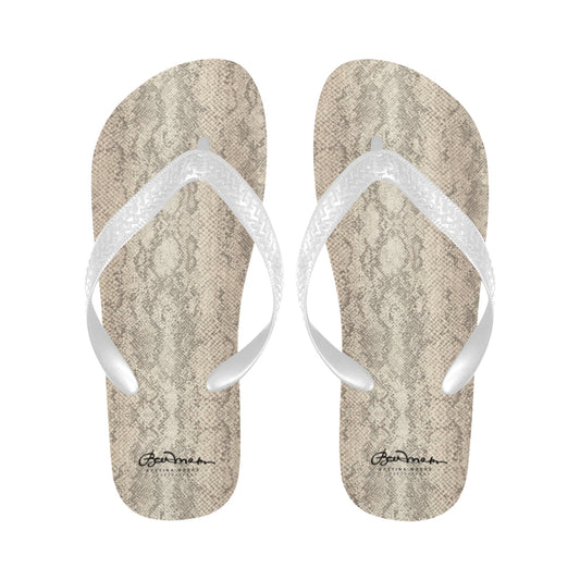 Snake Print Flip Flops for Men/Women