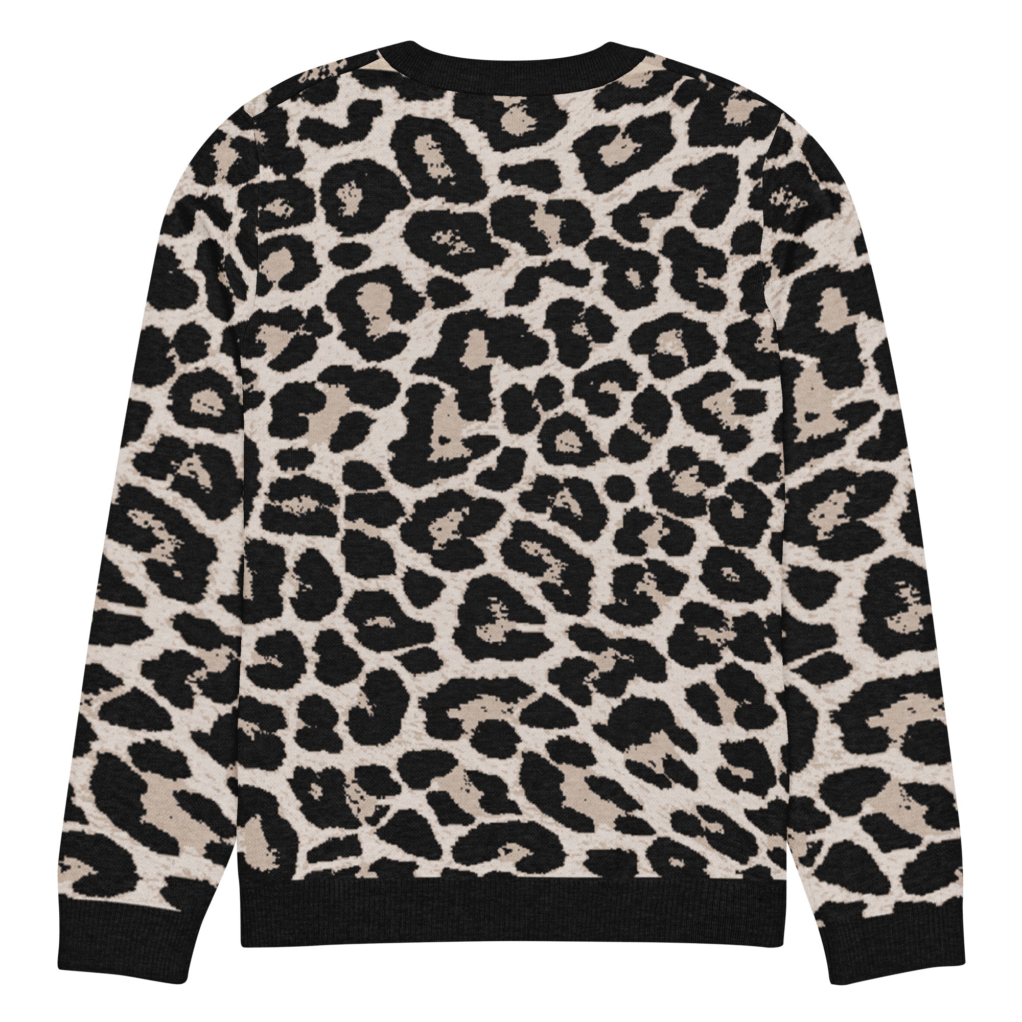 Snow Leopard Knitted Crew Neck Sweater – Bettina Marks Collections