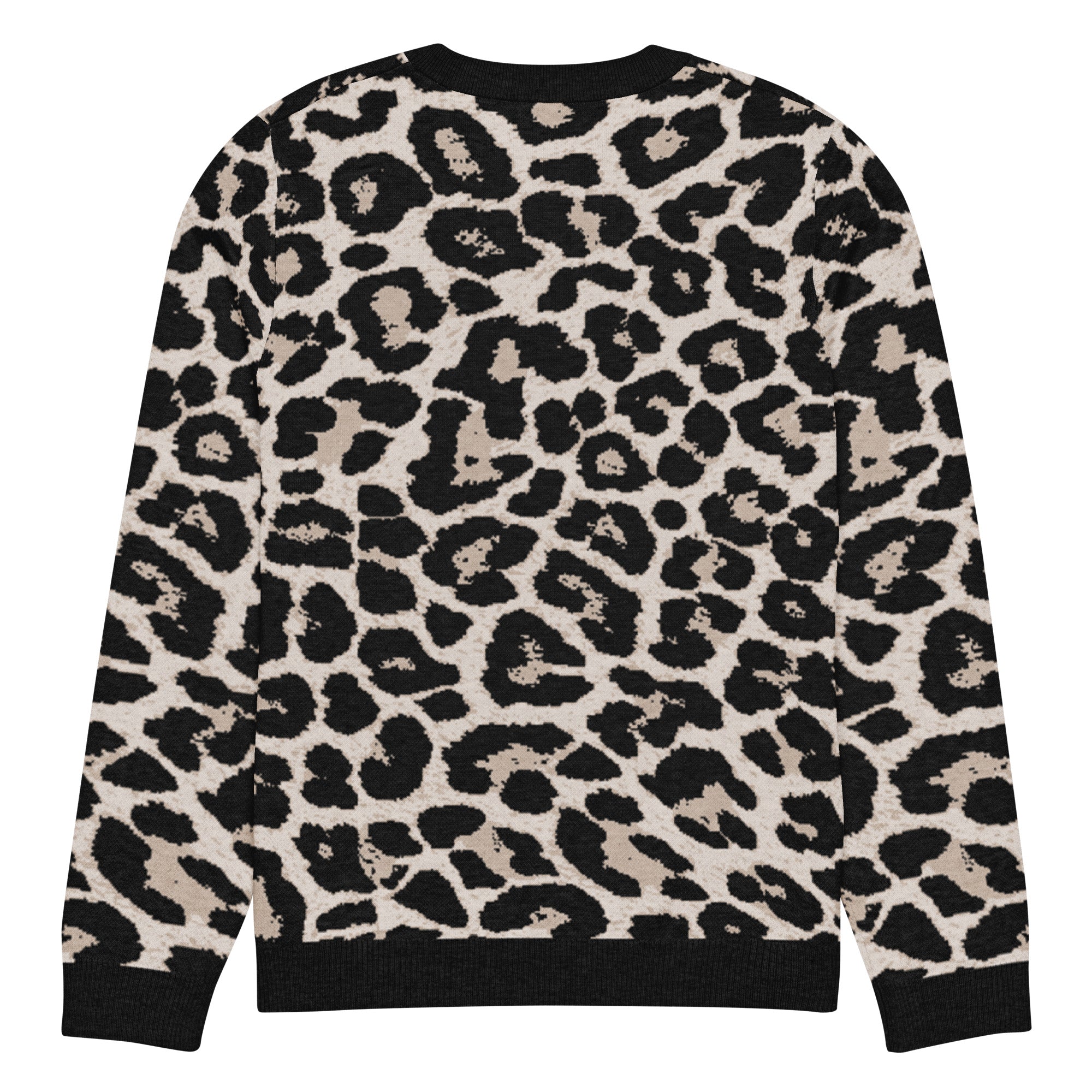 Snow Leopard Knitted Crew Neck Sweater – Bettina Marks Collections