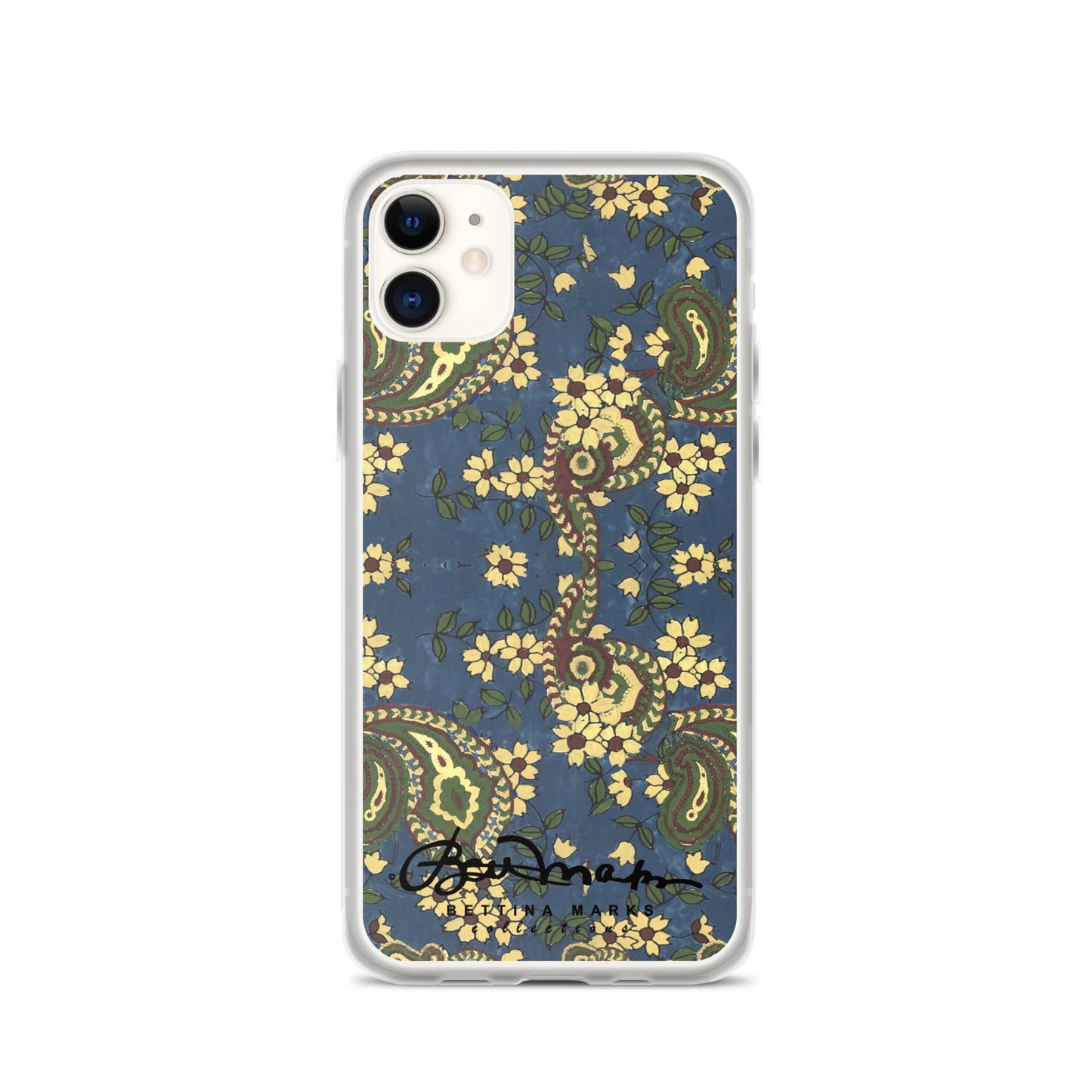 Vintage Blue Paisley Iphone 15 Pro Clear Phone case