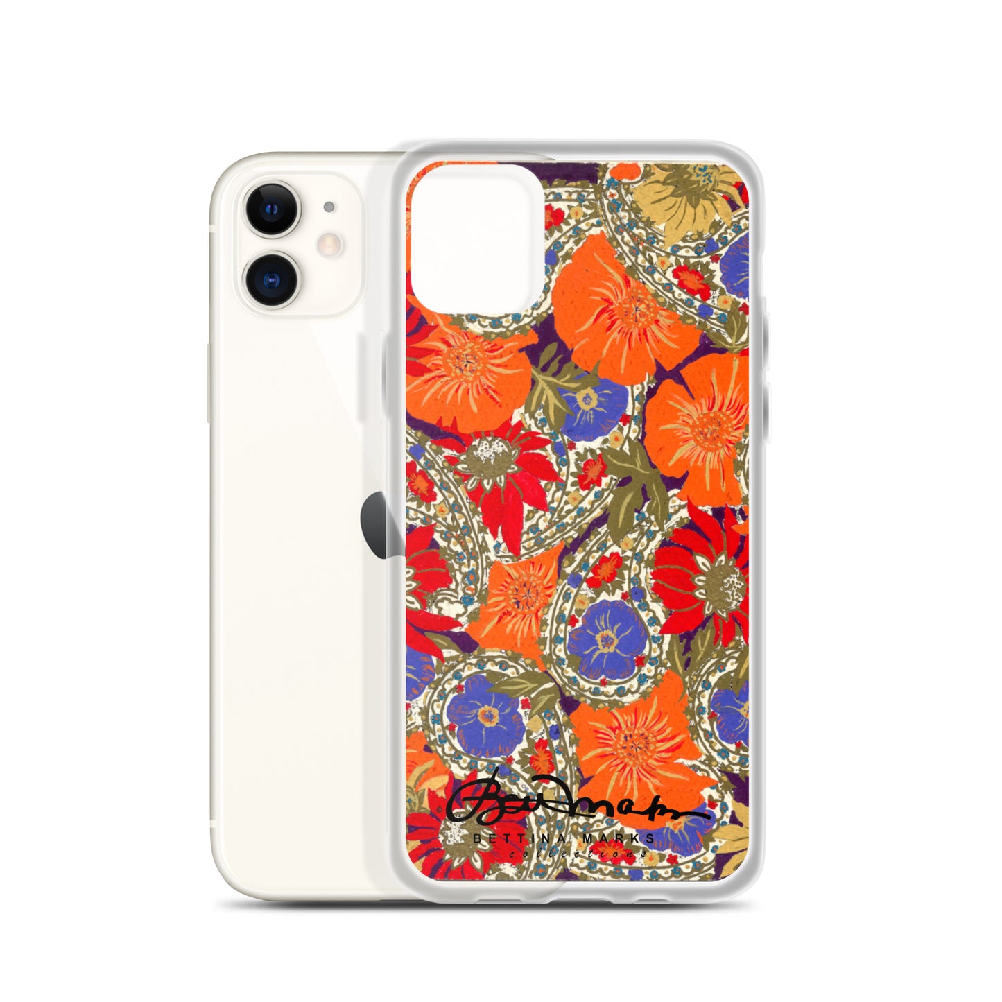 Orange Paisley Clear Case for iPhone®