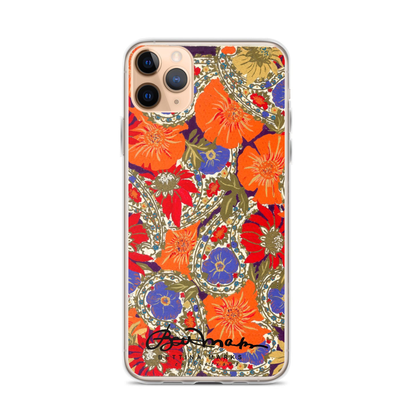 Orange Paisley Clear Case for iPhone®