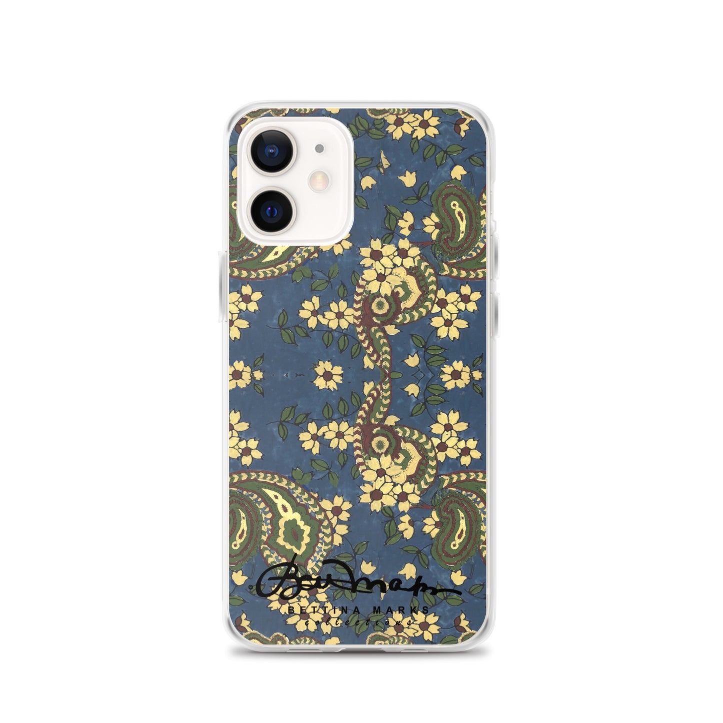 Vintage Blue Paisley Iphone 15 Pro Clear Phone case