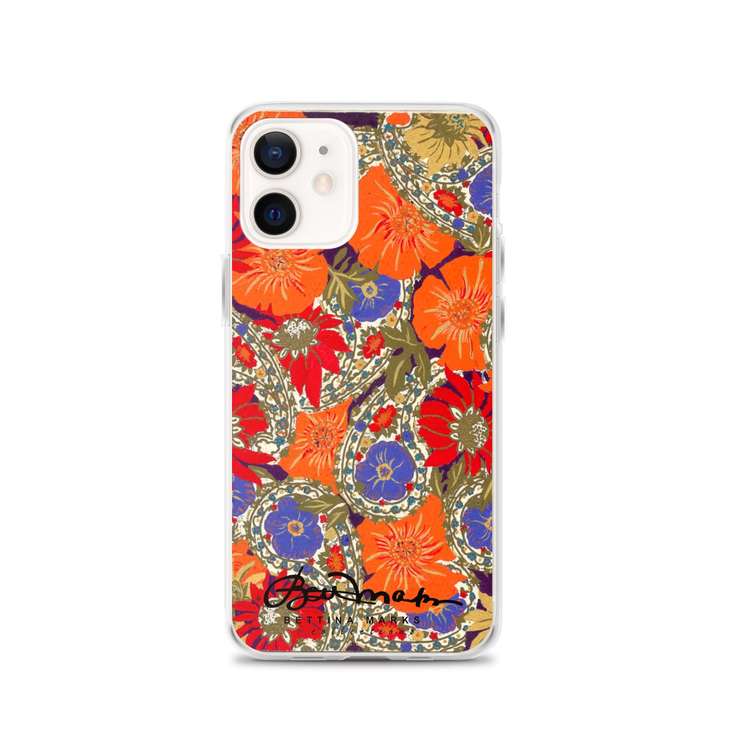 Orange Paisley Clear Case for iPhone®