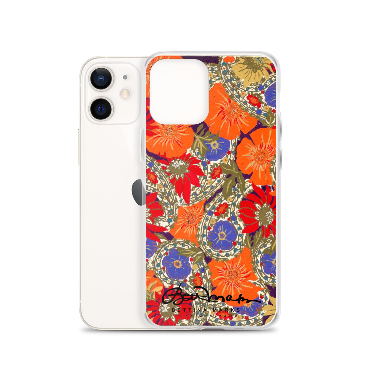 Orange Paisley Clear Case for iPhone®