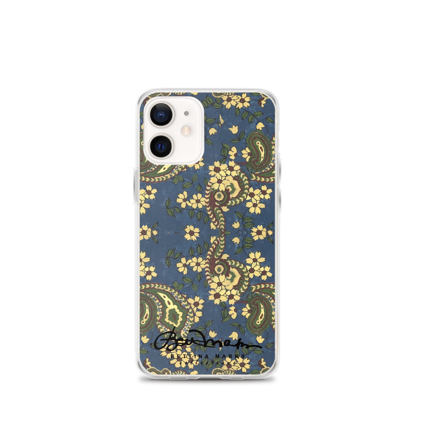 Vintage Blue Paisley Iphone 15 Pro Clear Phone case