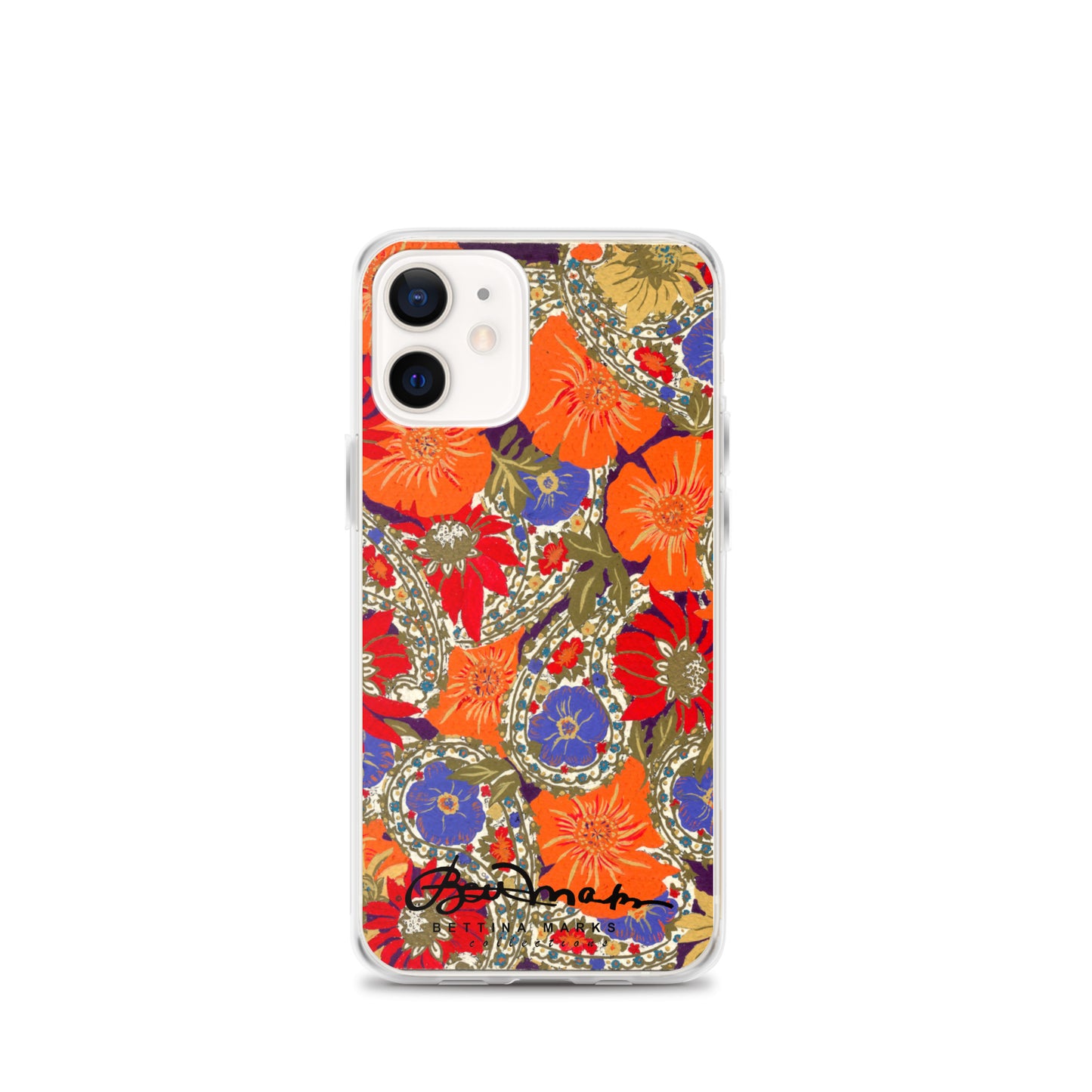 Orange Paisley Clear Case for iPhone®