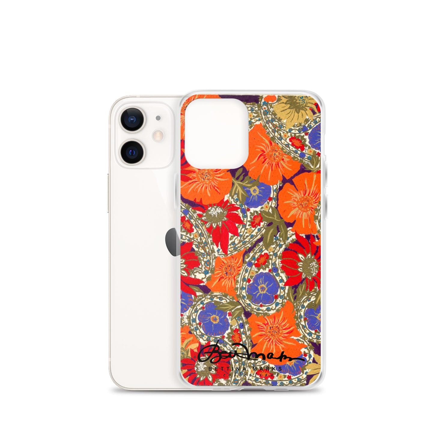 Orange Paisley Clear Case for iPhone®