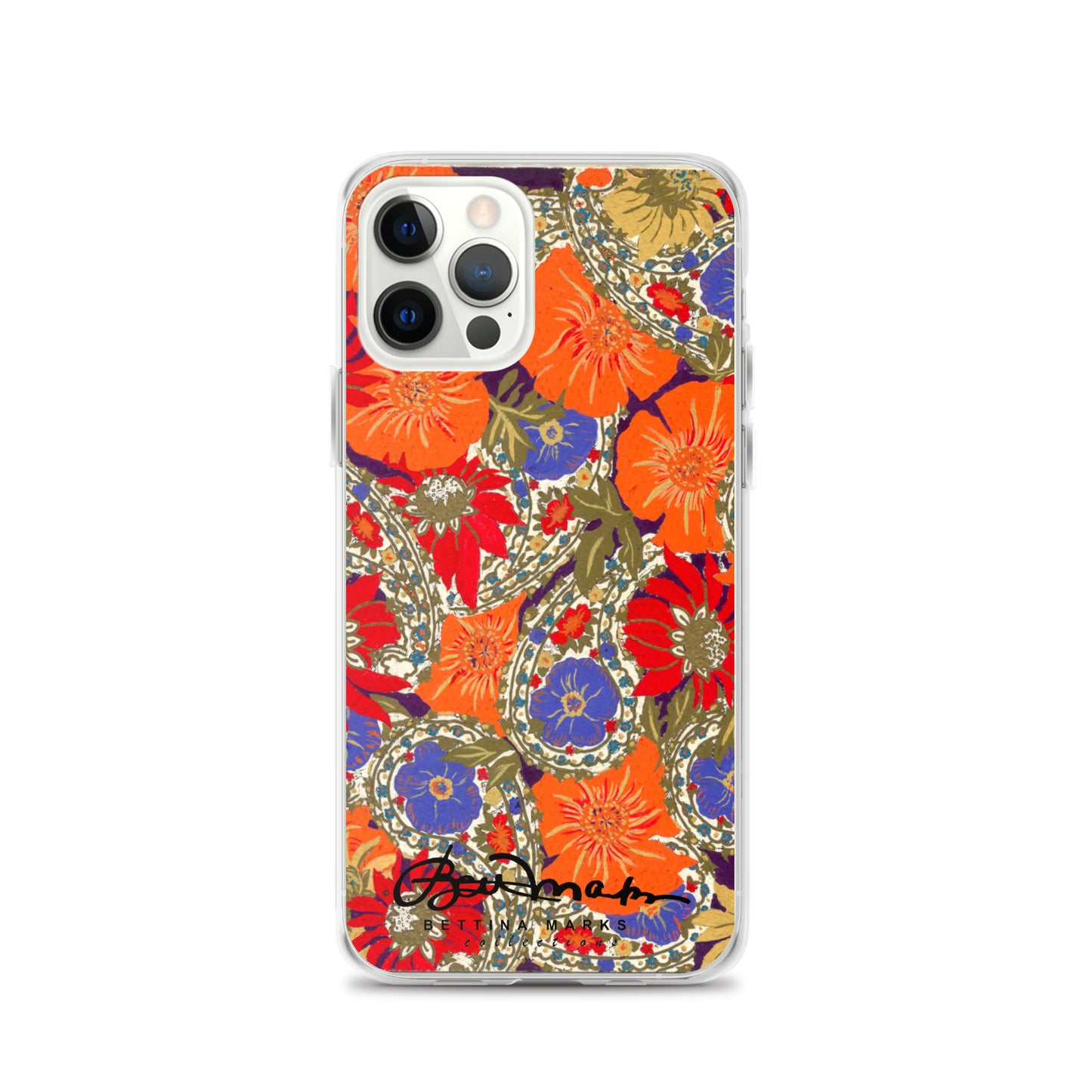 Orange Paisley Clear Case for iPhone®