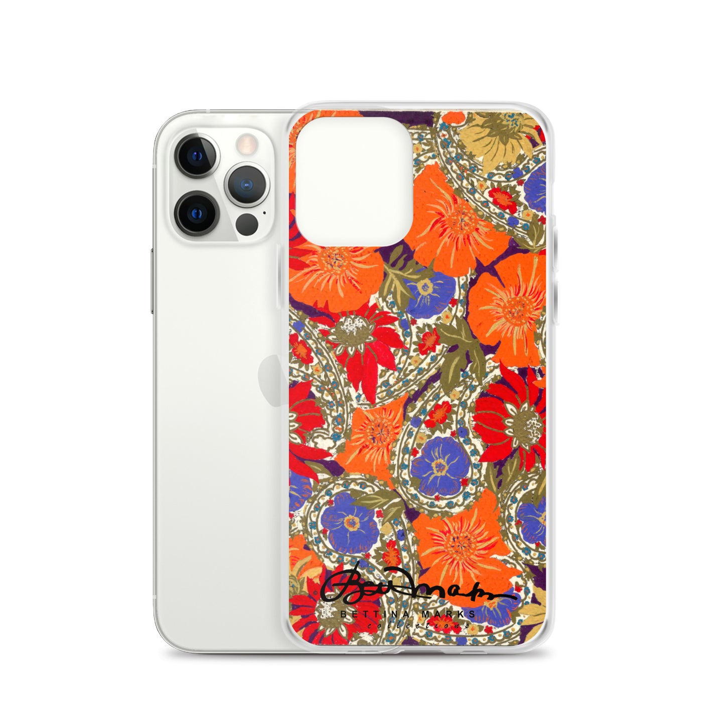 Orange Paisley Clear Case for iPhone®