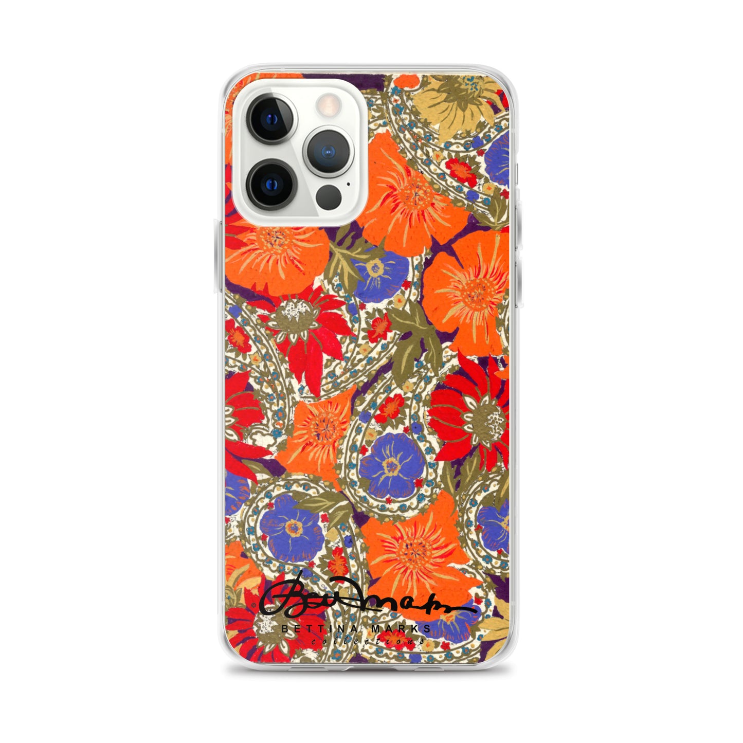 Orange Paisley Clear Case for iPhone®