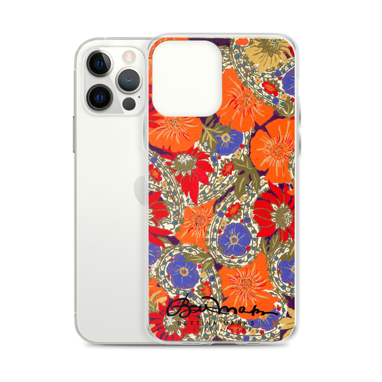 Orange Paisley Clear Case for iPhone®