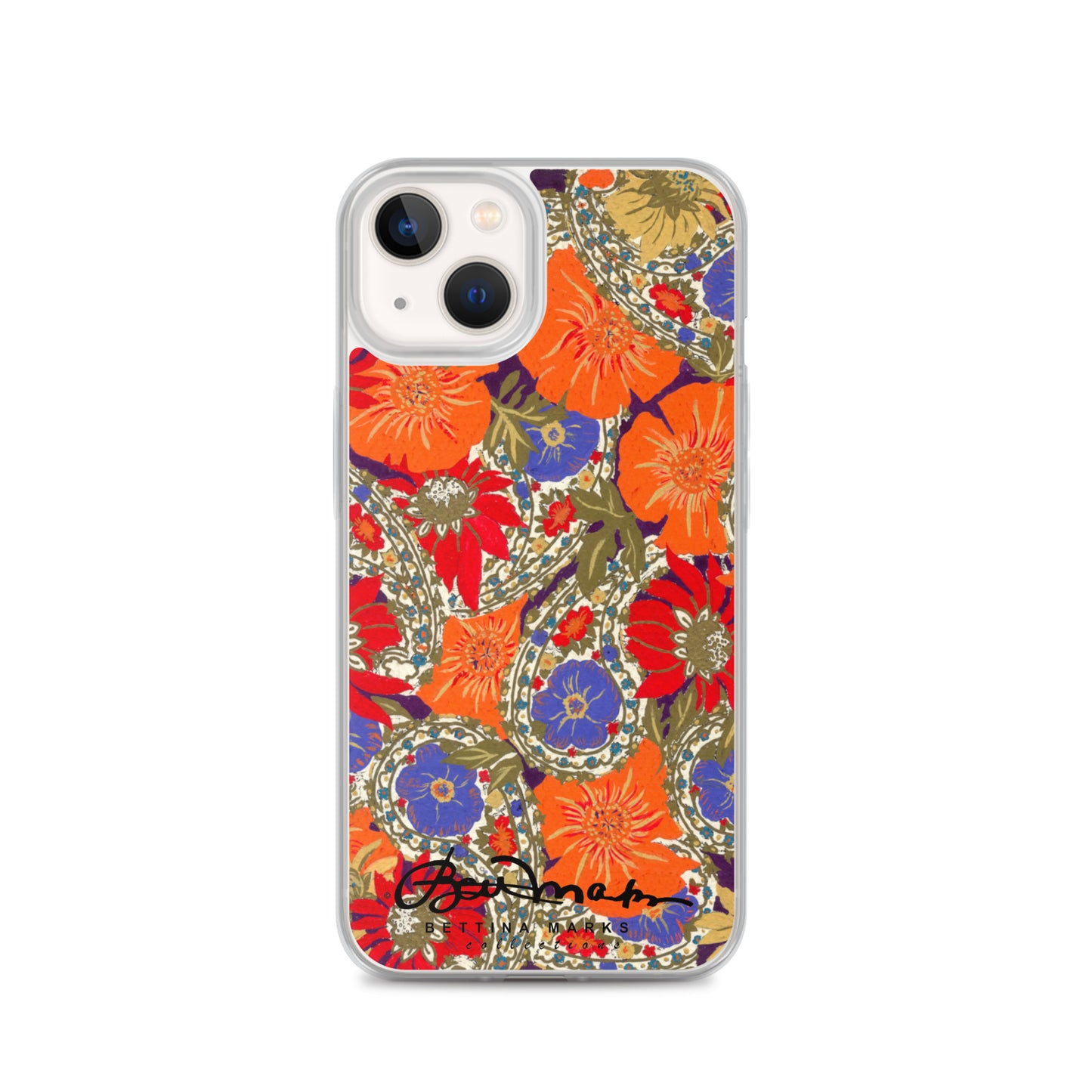 Orange Paisley Clear Case for iPhone®