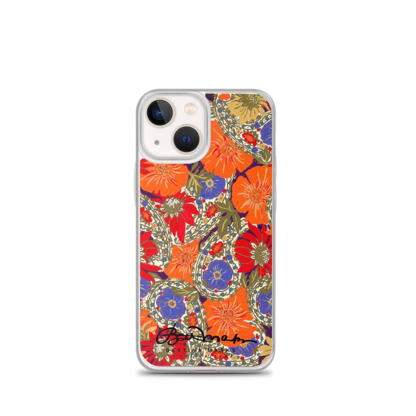 Orange Paisley Clear Case for iPhone®