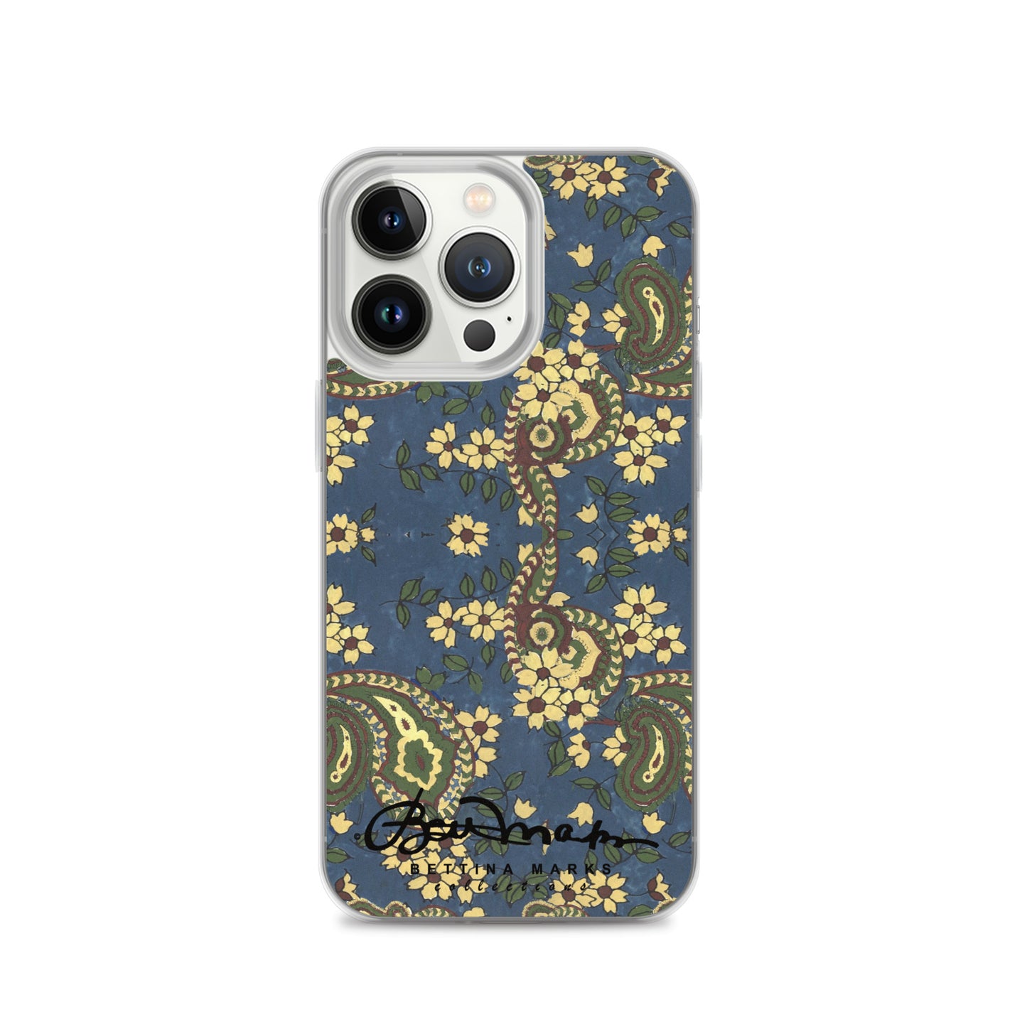 Vintage Blue Paisley Iphone 15 Pro Clear Phone case