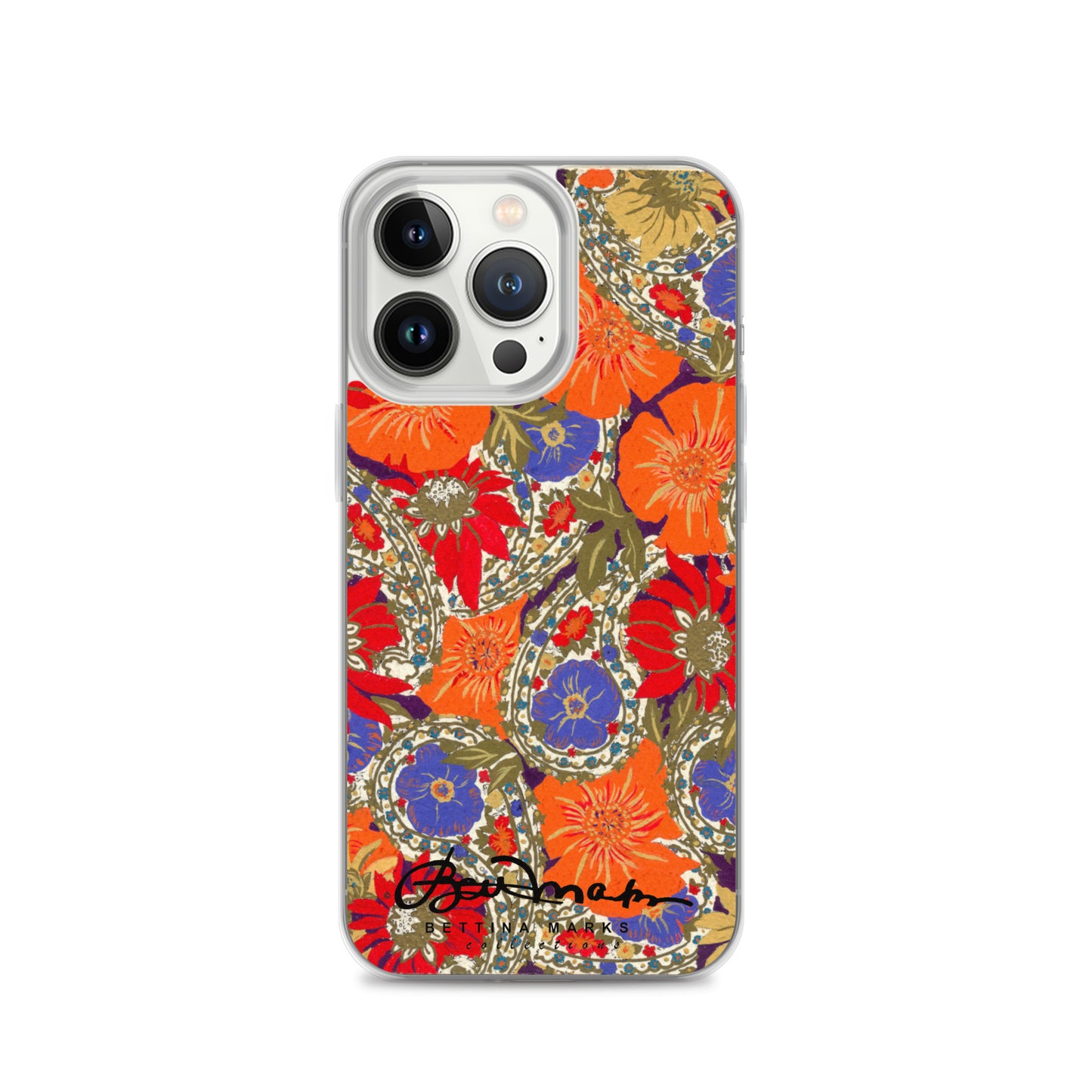 Orange Paisley Clear Case for iPhone®