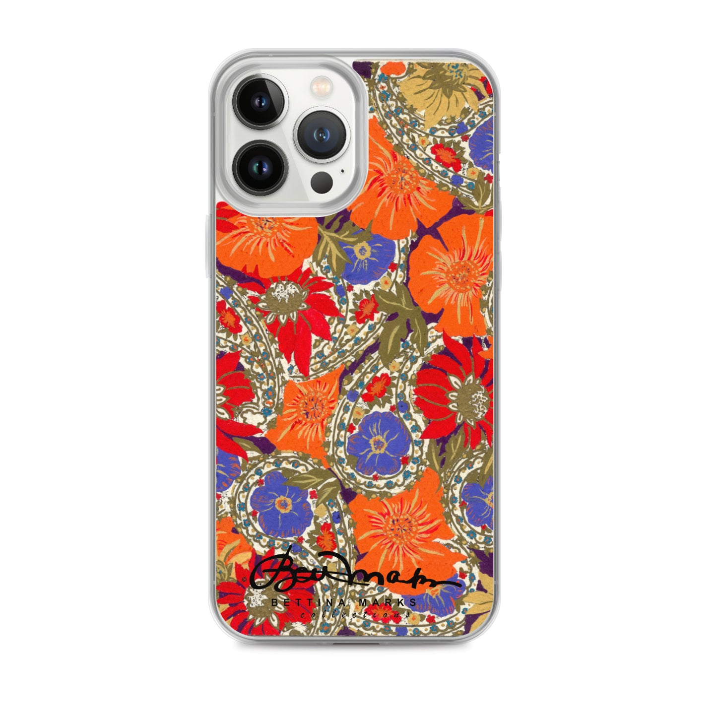 Orange Paisley Clear Case for iPhone®