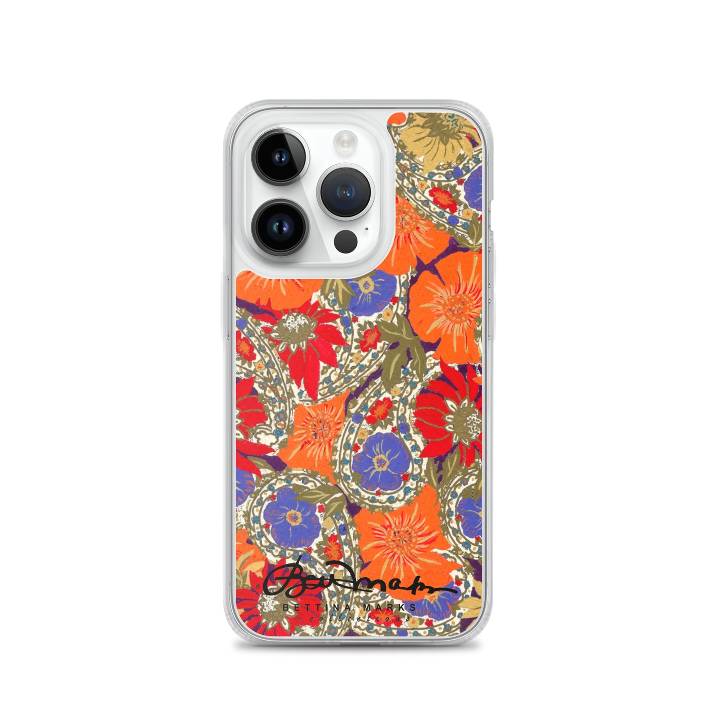 Orange Paisley Clear Case for iPhone®