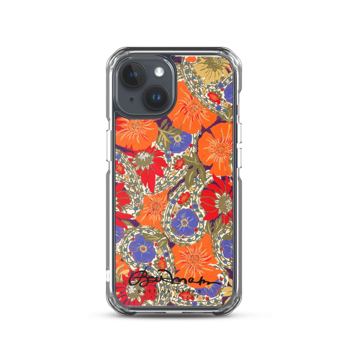 Orange Paisley Clear Case for iPhone®