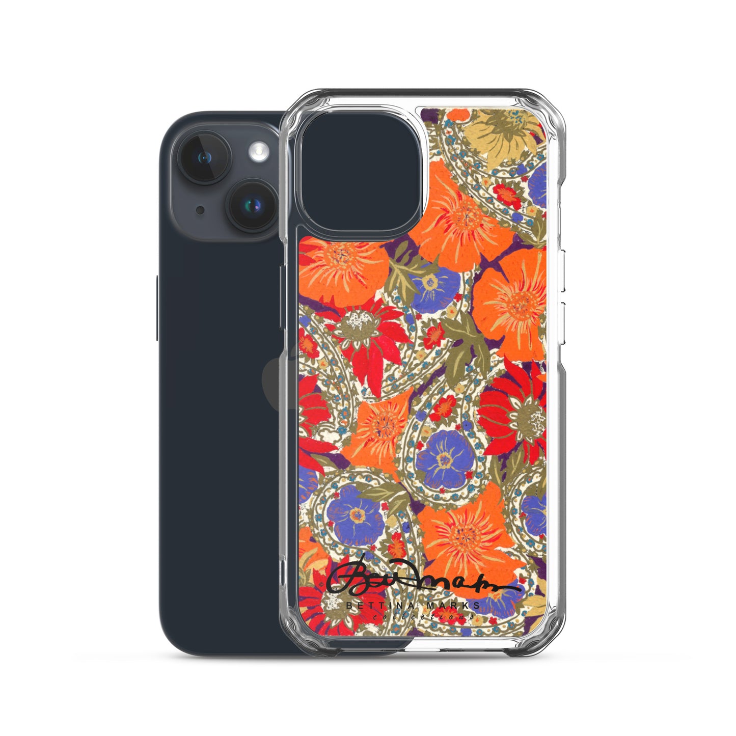 Orange Paisley Clear Case for iPhone®