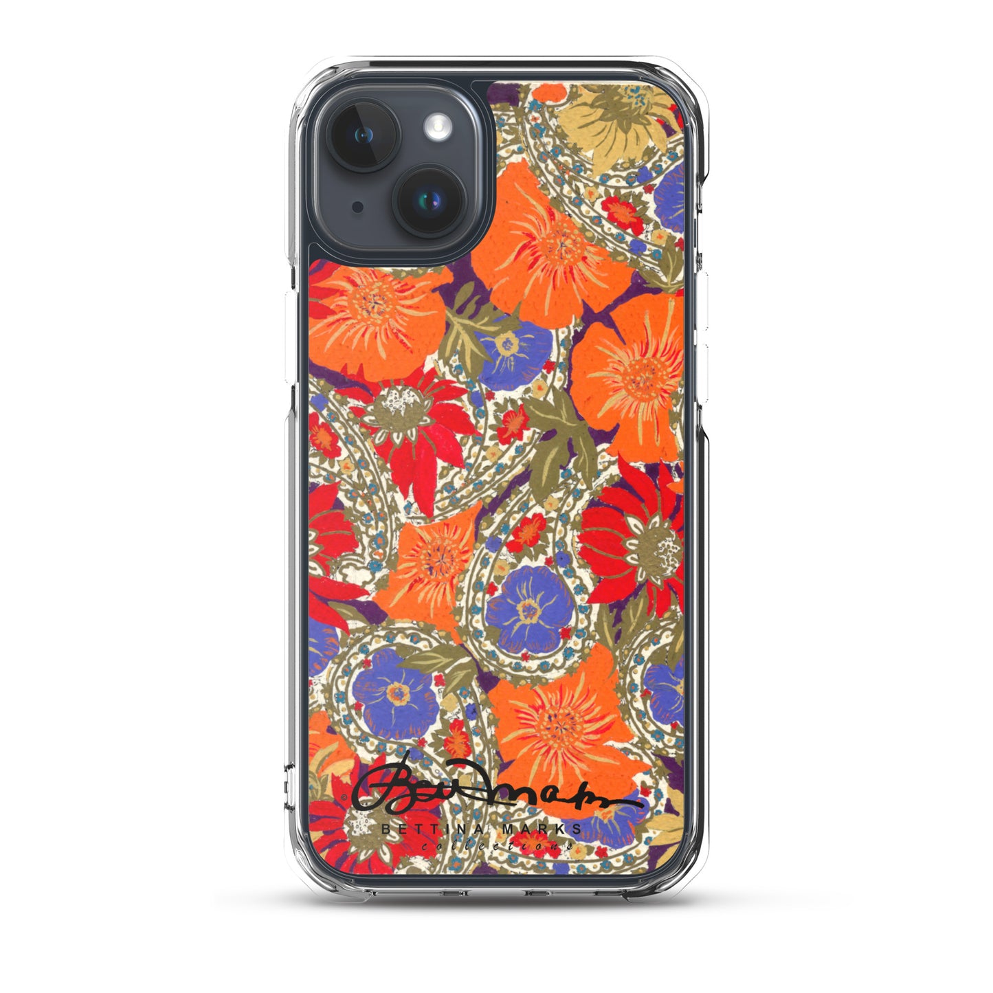 Orange Paisley Clear Case for iPhone®