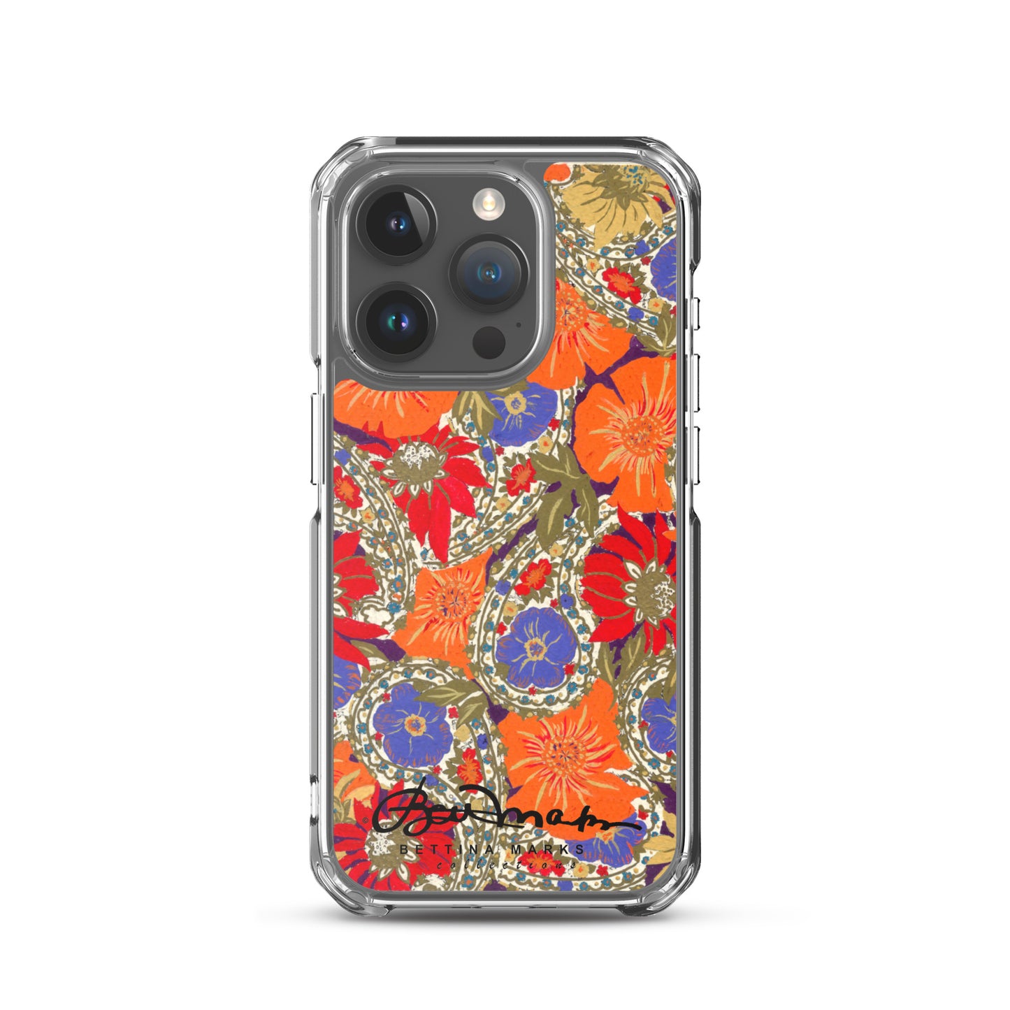 Orange Paisley Clear Case for iPhone®