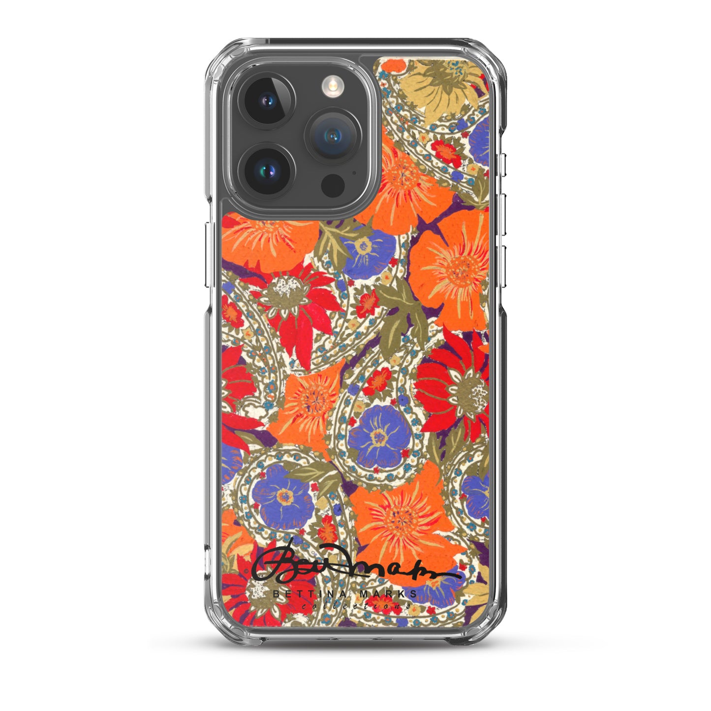 Orange Paisley Clear Case for iPhone®