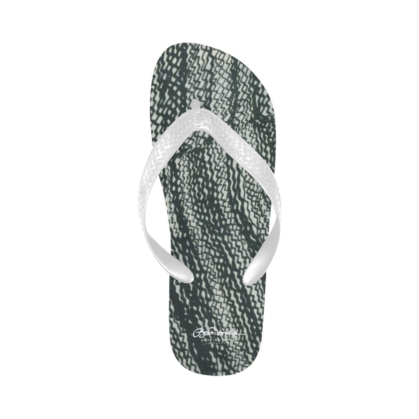 Tire Scribbles Flip Flops for Men/Women