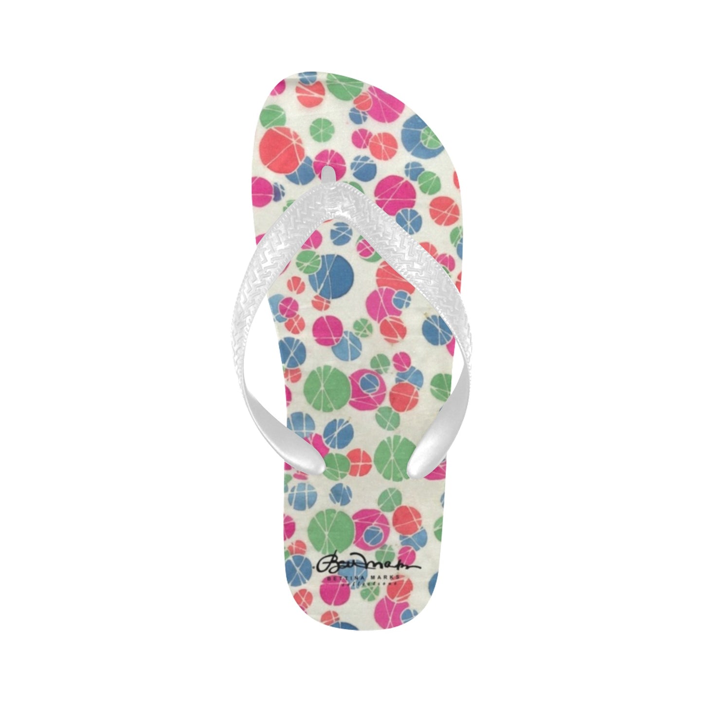 Flip Flops for Men/Women Pastel Dots On White