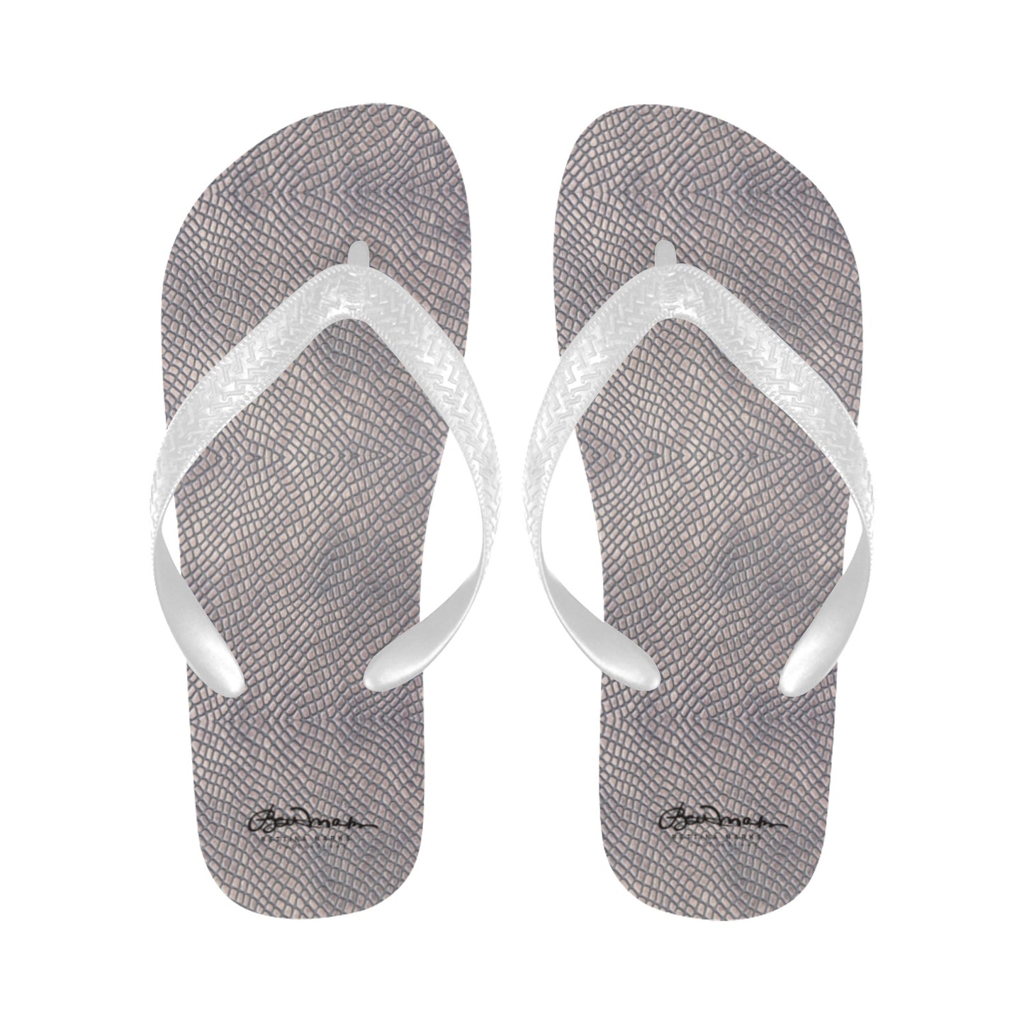 Croc Print Flip Flops for Men/Women