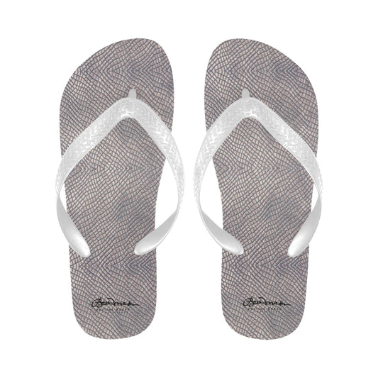 Croc Print Flip Flops for Men/Women