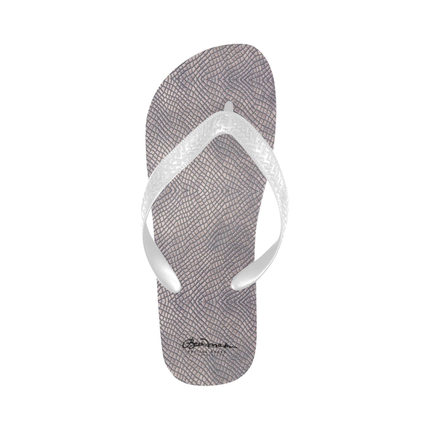 Croc Print Flip Flops for Men/Women