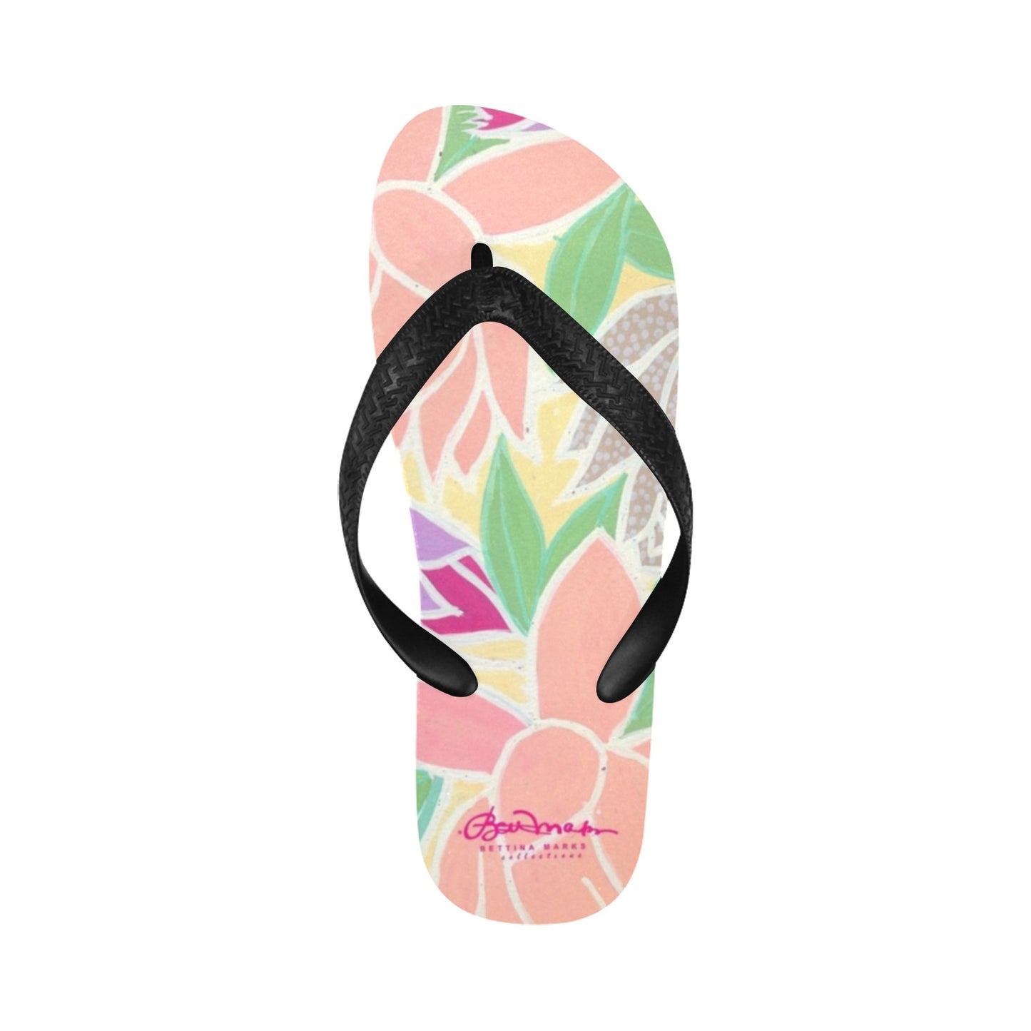 Pastel Tulips & Peonies Flip Flops for Men/Women