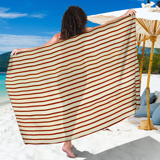 Red White Stripe Sarong