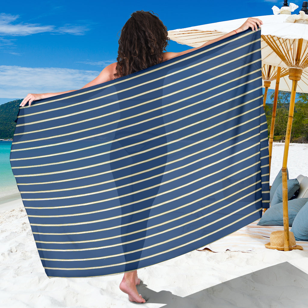 Blue Yellow White Stripe Sarong