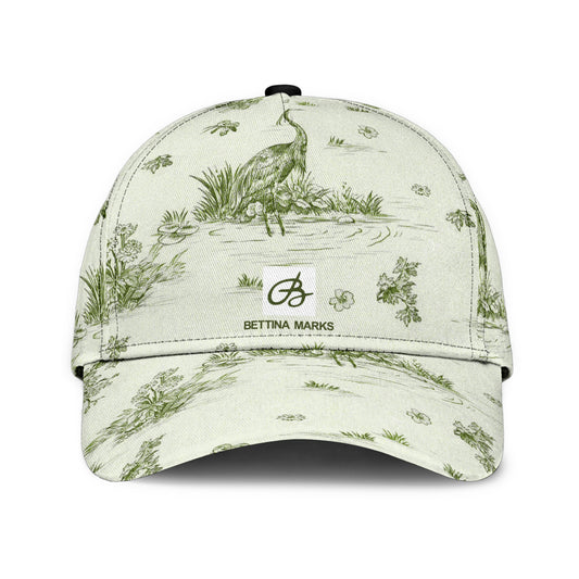 Toiles de Jouy tree Hugging Forest Green Cap