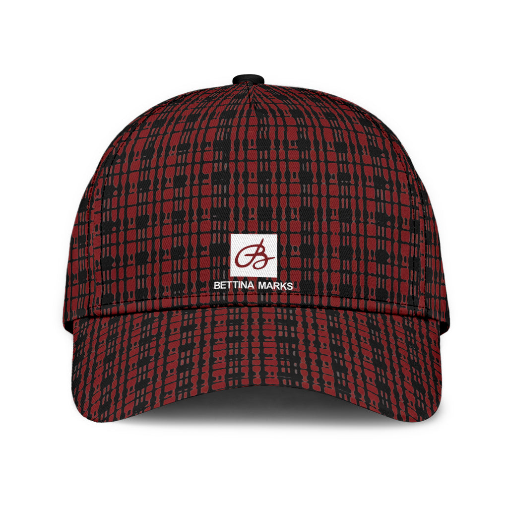 Black Red Tight Plaid Cap