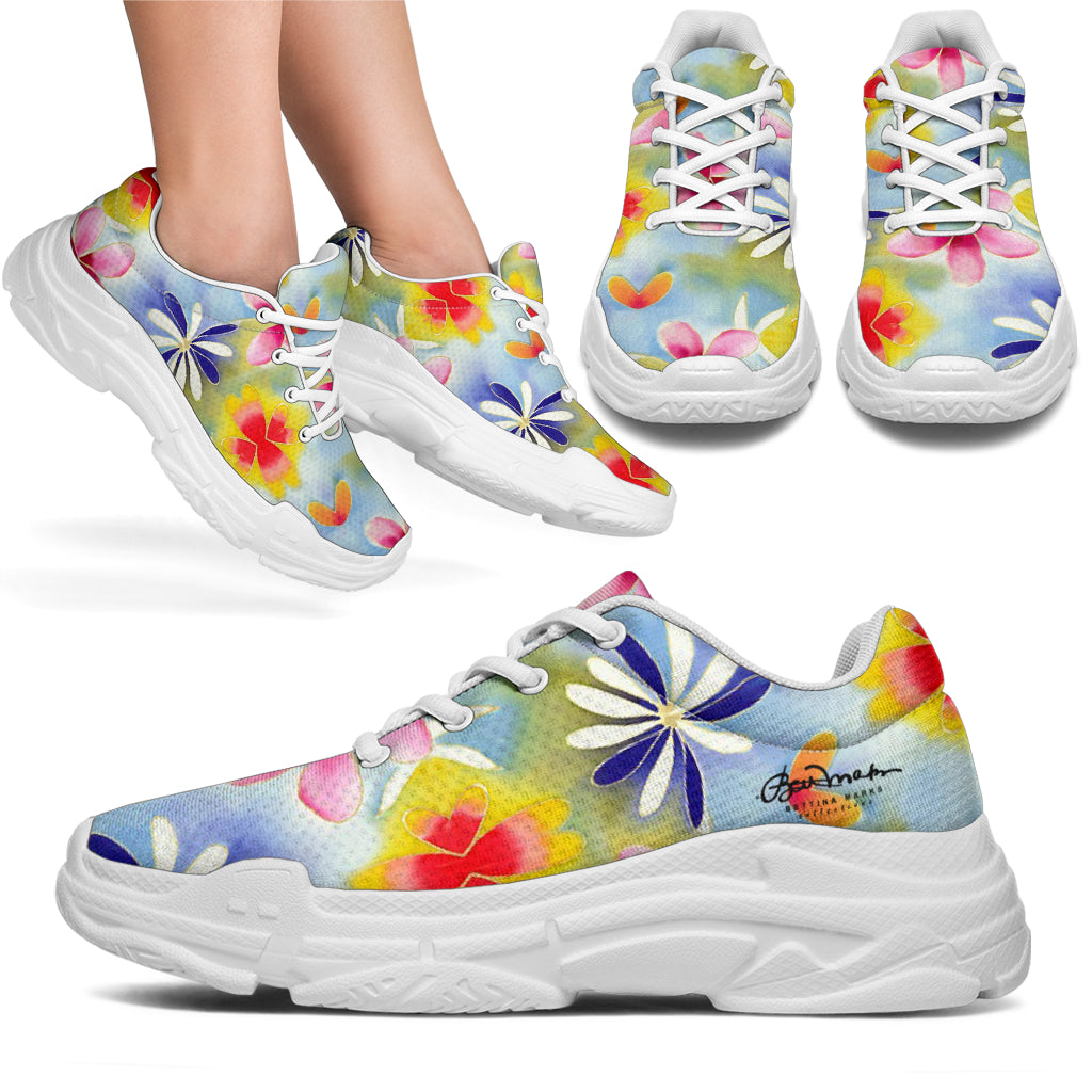 Sunrise Floral Athletic Sneakers