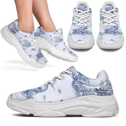 Toiles de Jouy Harmony Blue Athletic Sneakers