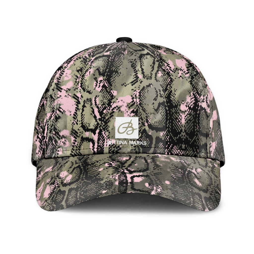 Pink Snake Skin Cap