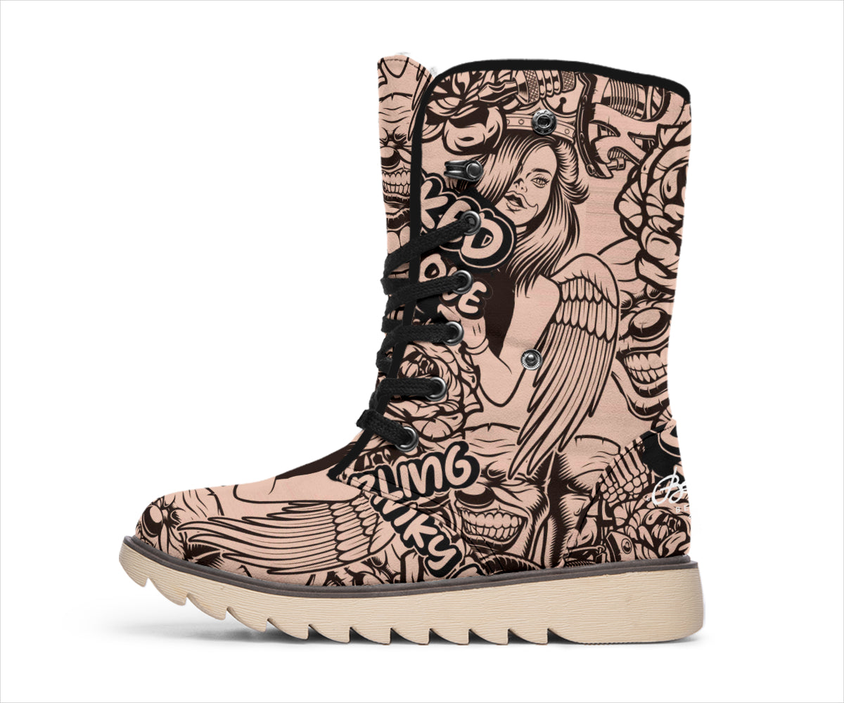 Inked Polar Boots