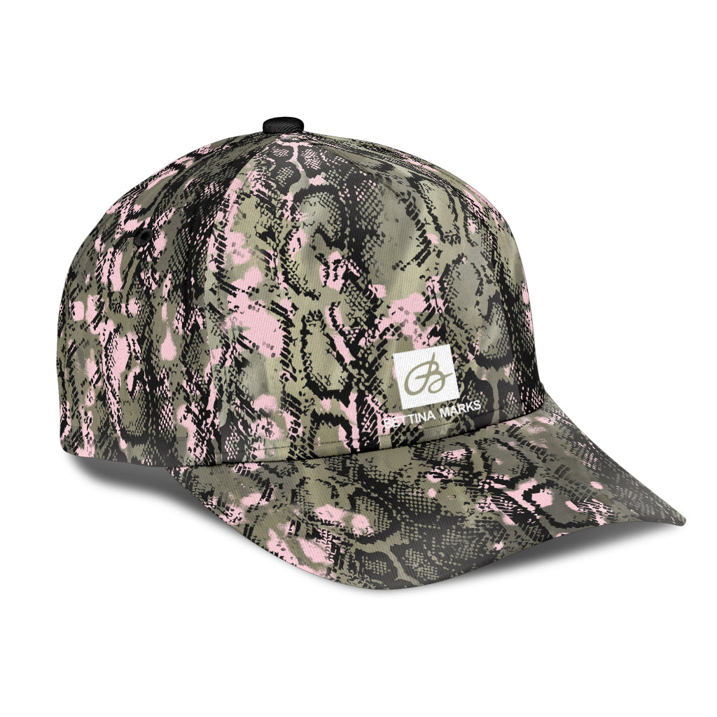 Pink Snake Skin Cap