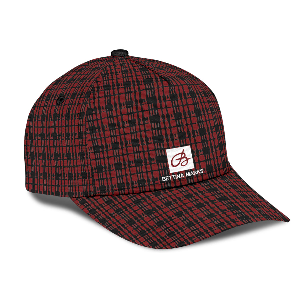 Black Red Tight Plaid Cap