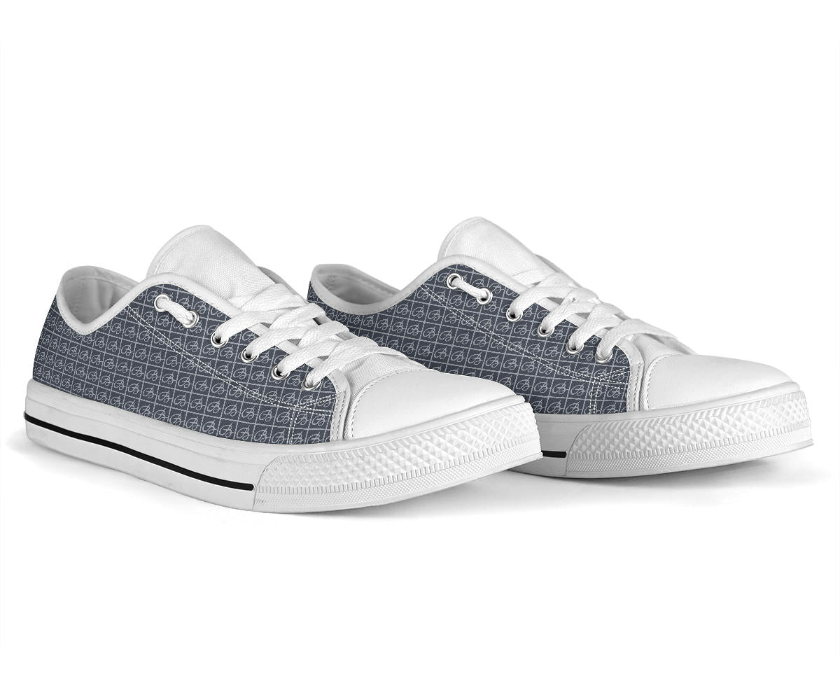 Navy Bettina Marks Logo Low Top Sneakers