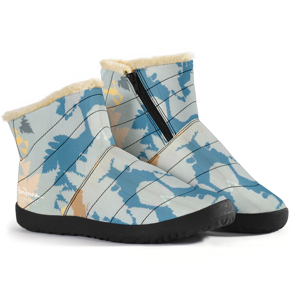 Abstract Forest Winter Boots
