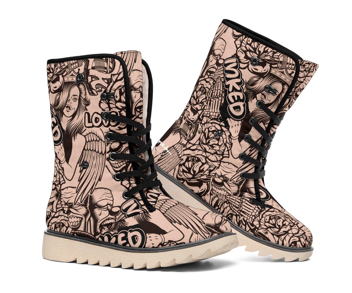 Inked Polar Boots