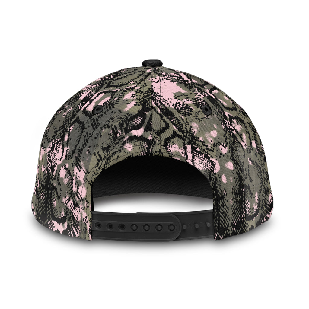 Pink Snake Skin Cap